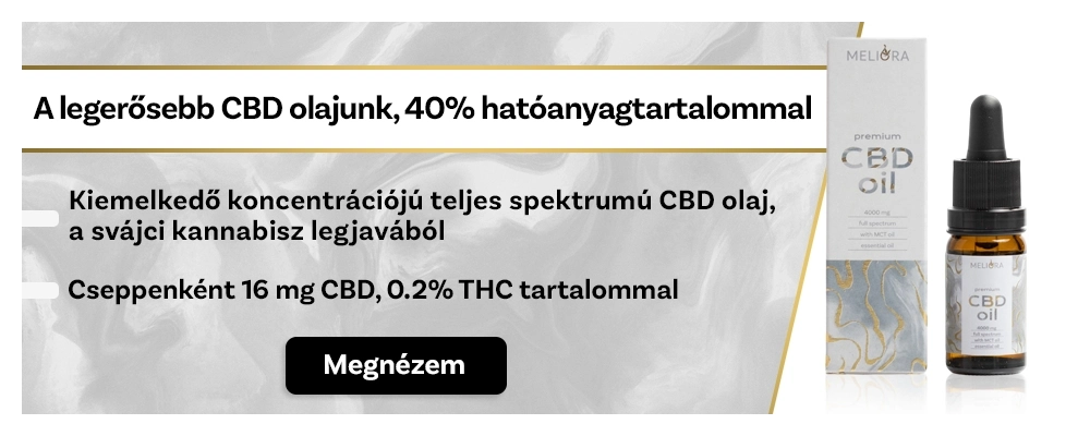 A legerősebb CBD olajunk, 40% hatóanyagtartalommal